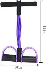 Multifunction Tension Rope, 6-Tube Elastic Yoga Pedal Puller Resistance Band, Natural Latex Tension Rope Fitness Equipment, for Abdomen/Waist/Arm/Leg Stretching Slimming Training - Image 6