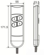 Up and Down 4 Button 5pin Roll Line 180° Electric Sofa Remote Hand Control for Lift Chair or Power Recliner - Image 3