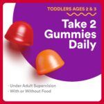 SmartyPants Organic Toddler Multivitamin Gummies: Probiotics, Omega 3 (ALA), Vitamin D3, C, Vitamin B12, B6, A, K & Zinc, Beta Carotene, Gluten Free, Three Fruit Flavors, 60 Count (30 Day Supply) - Image 8