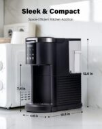 SHARDOR 3 in 1 Coffee Maker, K Cup Coffee Maker Compatible with Ground Coffee & Teas, Single Serve Coffee Machine, 6–14oz Brew Sizes, 40oz Detachable Water Reservoir, Descale Settings, Black - Image 8