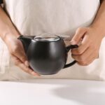 Small Ceramic Teapot With Stainless Steel Infuser, Heat Resistant, Perfect Tea Maker, Black, 350ml/12.0oz - Image 7