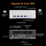 GEEKOM A8 Max Mini PC with AMD Ryzen 9 8945HS, Dual 2.5G LAN Mini Gaming PC with 32GB DDR5 2TB PCIe 4.0 NVMe SSD, Mini PC Windows 11 Pro/Wi-Fi 6E/BT 5.2/USB4/8K/SD Slot/VESA - Image 9