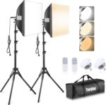 Torjim Softbox Photography Lighting Kit, 16'' x 16'' Professional Softbox Lighting Kit with 85W 3000-7500K LED Bulbs, Studio Lights for Photography/Video Recording/Live Streaming/Portraits Shooting - Image 2