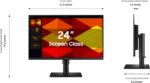 Samsung 24” (S40GD) Borderless Business Monitor with IPS Panel, 100Hz Refresh Rate, Eye Saver Mode, Ergonomic Design, Game Picture Mode, LS24D402GANXGO, 3 Yr Warranty - Image 4