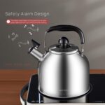 4.2 Quart/4L Stainless Steel Whistling Tea Kettle,Brushed Satin, Suitable to Boiling Water & Tea on Induction Stove, Gas Stove Top - Image 7