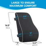 Lumbar Support Pillow for Office Chair,Office Home, College Dorm Room Essentials,Back Support Pillow for Car, Chair Cushions,Back Pain Relief Improve Posture,Mesh Cover Double Adjustable Straps - Image 10
