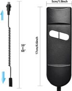 Lift Chair Remote Replacement, 5 Pin 2 Buttons Straight Power Recliner Remote, Power Recliner Replacement Compatible for Most Lift Chair Brands - Image 3