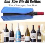 Wine Cooler Sleeve - Bottle Chill Ice Pack for Freezer - Vodka, Tequila Chiller Carrier - Christmas Holiday Gifts for Wine Lovers (Blue) - Image 6