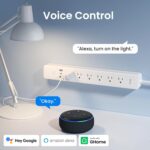 GHome Smart Plug Power Strip, WiFi Surge Protector with 6 Individually Controlled Smart Outlets, 3 USB Ports (2 USB-A and 1 USB-C), Works with Alexa & Google Home, Flat Plug for Home Office, 2.4Ghz - Image 4