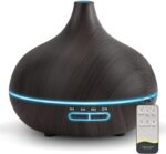 Diffusers for Essential Oils Large Room, 550ml Essential Oil Diffusers with Remote Control, Ultrasonic Oil Diffuser with Timer, 7 Colors Light for Bedroom - Image 2