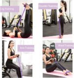 Multifunction Tension Rope, 6-Tube Elastic Yoga Pedal Puller Resistance Band, Natural Latex Tension Rope Fitness Equipment, for Abdomen/Waist/Arm/Leg Stretching Slimming Training - Image 5