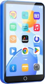 80GB MP3 Player with Bluetooth and WiFi, Android MP3 & MP4 Players with 4" Touchscreen and Speaker, 2000mAh Spotify Music Player with Spotify Kids, Audible, Amazon Music, Play Store (Blue) - Image 2
