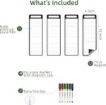 Magnetic Dry Erase List Board - 4"x12" Multifunctional List Board for Fridge - 6 Extra Fine Point Markers Included - Shipped Flat - Image 3
