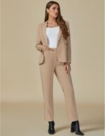 luvamia Women's Two Piece Sets Pants Suits Dressy Business Casual Outfits Professional Blazer Pantsuits Set Work Office - Image 9