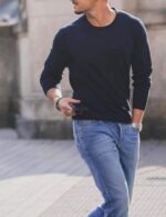 COOFANDY Men's Crew Neck Sweater Slim Fit Lightweight Sweatshirts Knitted Pullover for Casual Or Dressy Wear - Image 3