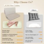 Meditation Floor Cushion for Yoga Adults Square Floor Pillows Seating Large Meditation Cushion Yoga Pillows for Sitting on Floor Meditation Pillow Mat Outdoor Rectangle Floor Sitting Cushion - Image 5