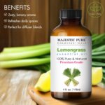 Majestic Pure Lemongrass Essential Oil with Glass Dropper - Huge 4 Fl Oz - 100% Pure and Natural Lemongrass Oil - Premium Grade Essential Oils for Diffuser, Aromatherapy, Soap and Candle Making - Image 7