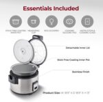 CUCKOO CR-3032 30-Cup (Uncooked) / 60-Cup (Cooked) Large Capacity Commercial Rice Cooker & Warmer with Nonstick Inner Pot, Switch Press (Silver/Black) - Image 3
