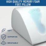 Foot Rest for Under Desk at Work - Memory Foam Office Foot Stool & Under Desk Footrest Leg Elevation Pillow for Gaming & Home Office, Supports Posture - Image 5
