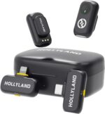 Hollyland Lark A1 Wireless Mini Microphone for iPhone & Android, 48kHz/24-bit, 3-Level Intelligent Noise Cancel, Microphone for YouTube, Podcast, Vlogging (Black, 2TX + 2RX + Charging Case) - Image 2