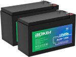 Aokly 6Ah 12V LiFePO4 Battery 2000+ Deep Cycle Lithium Battery with 6A BMS Maintenance Free Rechargeable Backup Power for UPS Fire Alarm, 2 Pack - Image 2