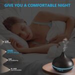 Diffusers for Essential Oils Large Room, 550ml Essential Oil Diffusers with Remote Control, Ultrasonic Oil Diffuser with Timer, 7 Colors Light for Bedroom - Image 7