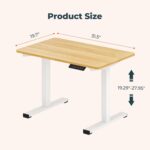 Small Adjustable Stand Up Desk for Children,One-Piece Standing Desk 31.5 x 19.7 Inch, Home Office Desk Computer Workstation, Maple - Image 4