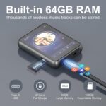 64GB MP3 Player Bluetooth 5.3 Touch Screen Music Player Portable mp4 Player with Speakers high Fidelity Lossless Sound Quality 2.4 inch mp3 FM Radio Recording e-Book - Image 6