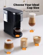 SHARDOR 3 in 1 Coffee Maker, K Cup Coffee Maker Compatible with Ground Coffee & Teas, Single Serve Coffee Machine, 6–14oz Brew Sizes, 40oz Detachable Water Reservoir, Descale Settings, Black - Image 4