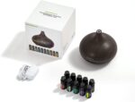 InnoGear Aromatherapy Diffuser & 10 Essential Oils Set, 400ml Diffuser Ultrasonic Diffuser Cool Mist Humidifier with 4 Timers 7 Colors Light Waterless Auto Off for Large Room Office, Dark Wood Grain - Image 6