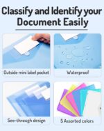 Forvencer Binder Pocket, 4X Regular Capacity, 10 Pack Super Heavyweight Plastic Folders with Tight Closure, Folders with Pockets Side Loading, Binder Organizer, Binder Dividers, Letter Size, Extended - Image 7