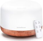 InnoGear 500ml Essential Oil Diffuser with Remote Control, Premium Ultrasonic Aromatherapy Diffusers Scent Humidifier Vaporizer Auto-Off Timer for Large Room Home, Yellow - Image 2