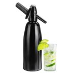 AstraLoom Soda Siphon 1L Aluminum Sparkling Water Maker Machine, Portable Seltzer Maker with 8g CO2 Cartridge Connector(Not Included) for Home/Bar/Kitchen, Carbonated Drink Tool (Black) - Image 2