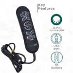 AlveyTech 10-Button 5-Pin Replacement Remote Hand Control for Pride VivaLift Lift Chair (Standard & Early Version Viva Lift 2) - (CTL1707190) for Standard & Early Version VivaLift 2 Models - Image 4