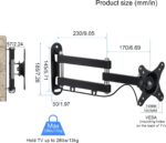 Suptek TV Wall Mount Swivel Tilt Rotation Full Motion Adjustable Articulating for Most 15-32 inch LED, LCD Monitor Wall Mount VESA 75,100 (MA2720) - Image 8