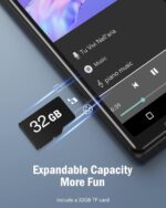 AGPTEK 40GB MP3 Player with Bluetooth and WiFi, 4'' Full Touch Screen MP4 Player with Spotify, Android Online Music Player with Speaker, FM Radio - Model: T05(Black) - Image 6