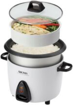Aroma Housewares ARC-360-NGP 20-Cup Pot-Style Rice Cooker & Food Steamer, White - Image 2