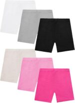 Resinta 6 Pack Girls Bike Shorts Under Dress Dance Cartwheel Shorts for Toddler Kids Summer Clothes Multicolor - Image 2
