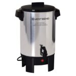 West Bend Coffee Urn Highly-Polished Aluminum Features Automatic Temperature Control with Cup Per Minute Brewing and Easy Clean Up Includes In-Basket Measuring Guide and Ready Light, 30-Cup, Silver - Image 8