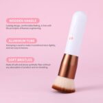 DUcare Foundation Brush,Flat Top Kabuki Brush Synthetic Professional Makeup Brush Liquid Blending Mineral Powder Buffing Stippling Makeup Tools, Rose Golden/White - Image 5
