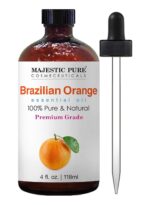 Majestic Pure Brazilian Orange Essential Oil with Glass Dropper - Huge 4 Fl Oz - 100% Pure and Natural Br Orange Oil - Premium Grade Essential Oils for Diffuser, Aromatherapy, Soap and Candle Making - Image 2