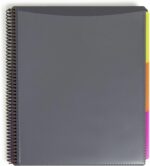 Smead Project Organizer, 24 Pockets, Grey with Assorted Bright Tabs, Tear Resistant Poly, 1/3-Cut Tabs, Letter Size (89206) - Image 2