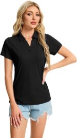 Women's Polo Shirts Short Sleeve Quick Dry UPF 50+ Sun Protection Business Casual Collared Shirt Tennis Golf Shirt Work Tops - Image 3