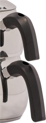 Karaca Belinay Teapot Set Silver Black, 18/10 Stainless Steel, Teapot/Lid (1 lt, 2.20 lb), Tea Kettle (1.6 lt, 3.5 lb), Suitable for Induction - Image 7