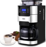 Gevi 10-Cup Coffee Maker with Built-in Burr Grinder, Programmable Timer, 1.5L Water Tank, Reusable Filter & Warming Plate – Drip Coffee Machine for Fresh Ground Coffee - Image 2