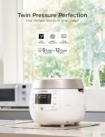 CUCKOO CRP-RT0609FW 6-Cup (Uncooked) / 12-Cup (Cooked) Twin Pressure Rice Cooker & Warmer with Nonstick Inner Pot, 14 Menu Options, Safe Steam Release, 3 Voice Guide, Auto Clean (White) - Image 3