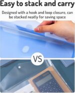 Forvencer Binder Pocket, 4X Regular Capacity, 10 Pack Super Heavyweight Plastic Folders with Tight Closure, Folders with Pockets Side Loading, Binder Organizer, Binder Dividers, Letter Size, Extended - Image 8