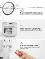 CUCKOO Rice Cooker 3 Cup Uncooked / 6 Cup Cooked, Modern Fuzzy Logic Rice Cooker Small with Delay Timer & Keep Warm Setting, Versatile Food Steamer for Cooking, Non-Stick Inner Pot, White (CR-0375FW) - Image 9