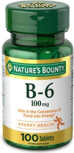Nature's Bounty Vitamin B6 100mg Tablets - Supports Energy Metabolism & Nervous System Health, 100 Ct - Image 2