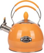 Whistling Tea Kettle Stainless Steel Teapot, Teakettle for Stovetop Induction Stove Top, Fast Boiling Heat Water Tea Pot 2.6 Quart - Image 2